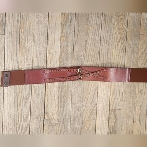 Vintage Ralph lauren Demin & Co Brown Leather Belt Size Small